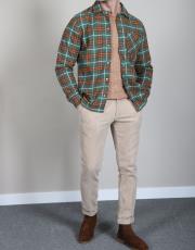 erkek oduncu gömlek desenli haki 2