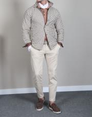 erkek oduncu gömlek desenli krem 2