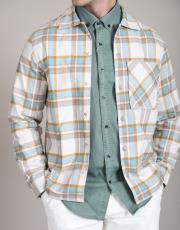 erkek oduncu gömlek desenli beyaz