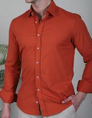 erkek pamuklu regularfit gömlek krem 2