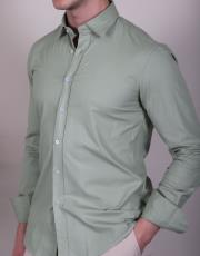 erkek pamuklu regularfit gömlek su yeşili 2