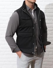 erkek regularfit cepli safari yelek siyah 2