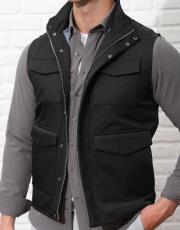 erkek regularfit cepli safari yelek siyah 3