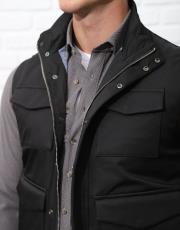 erkek regularfit cepli safari yelek siyah 4