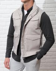 erkek regularfit cepli safari yelek taş 3