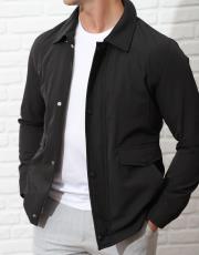 erkek mevsimlik ithal mont rahat kesim siyah 4