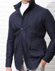 erkek yün dik yaka spor mont lacivert 2