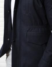 erkek yün dik yaka spor mont lacivert 3