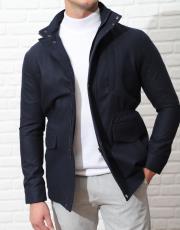 erkek yün dik yaka spor mont lacivert 4