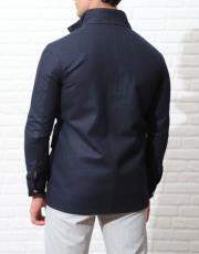 erkek yün dik yaka spor mont lacivert 5