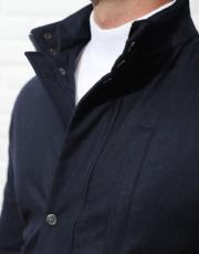 erkek yün dik yaka spor mont lacivert 6