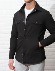 erkek spor rahat kesim mont siyah 5