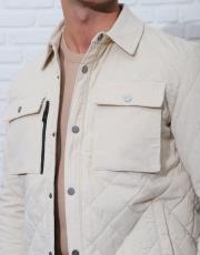 erkek hafif dolum kapitone cepli rahat kesim kadife mont taş 5