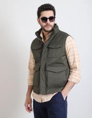 erkek safari yelek haki