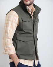 erkek safari yelek haki 2