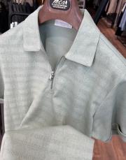 erkek polo yaka fermuarlı tişört yeşil