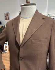 erkek torba cepli örme spor ceket kahve 2