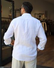 %100 keten gömlek beyaz 4