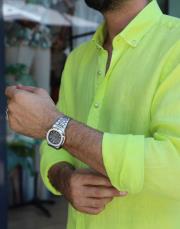 %100 keten gömlek neon 5