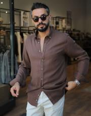 erkek tensel gömlek acı kahve