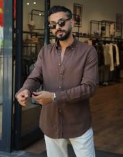 erkek tensel gömlek acı kahve 3