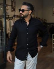 erkek tensel gömlek siyah