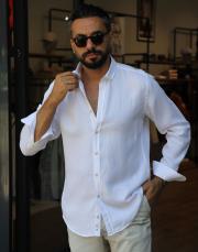 erkek tensel gömlek beyaz