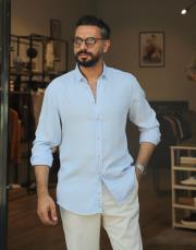 erkek tensel gömlek acık mavi