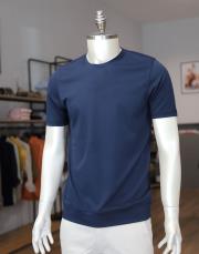 erkek %100 merserize pamuk tişört lacivert