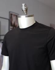 erkek %100 merserize pamuk tişört siyah 2