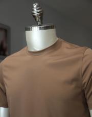 erkek %100 merserize pamuk tişört vizon 2