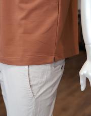 erkek kompak pamuk yarı oversize tişört kiremit 3