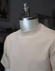 erkek kompak pamuk yarı oversize tişört krem 2