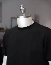 erkek kompak pamuk yarı oversize tişört siyah 2