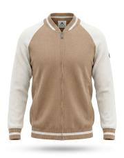 erkek fermuarlı kolej hırka bej