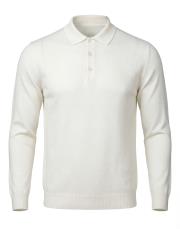 erkek polo yaka düğmeli kaşmir kazak kemik