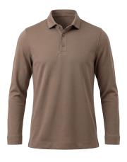 erkek pola yaka düğmeli sweatshirt vizon