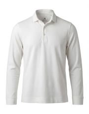 erkek pola yaka düğmeli sweatshirt beyaz