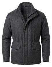 erkek italyan kesim yün mont antrasit