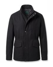 erkek italyan kesim yün mont siyah