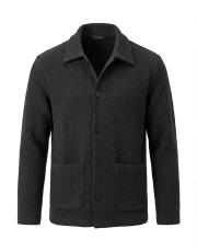 erkek örme desen düğmeli hırka siyah