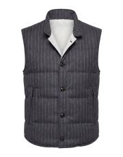 erkek vitale barberis kumaş yelek gri