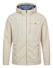 erkek kapşolu spor ceket krem