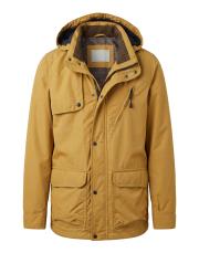 erkek kapşolu spor ceket hardal