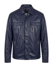 erkek deri cepli ceket lacivert