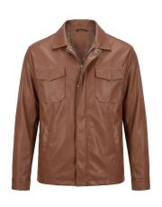 erkek deri cepli ceket taba