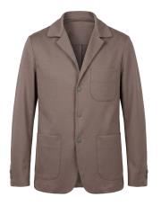 erkek örme kumaş spor ceket acık kahve