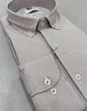 erkek gofre kumaş gömlek kahve 2