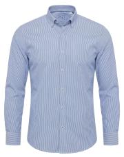 erkek gofre kumaş gömlek mavi