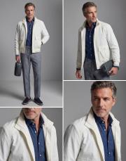 erkek bomber mevsimlik mont krem 2